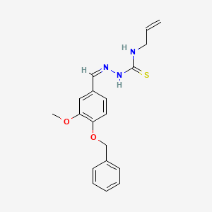 molecular formula C19H21N3O2S B7745086 1-[(Z)-(3-methoxy-4-phenylmethoxyphenyl)methylideneamino]-3-prop-2-enylthiourea 