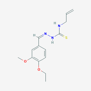 molecular formula C14H19N3O2S B7745092 1-[(Z)-(4-ethoxy-3-methoxyphenyl)methylideneamino]-3-prop-2-enylthiourea 