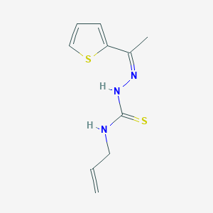 molecular formula C10H13N3S2 B7745100 (1Z,N'Z)-N-allyl-N'-(1-(thiophen-2-yl)ethylidene)carbamohydrazonothioic acid 