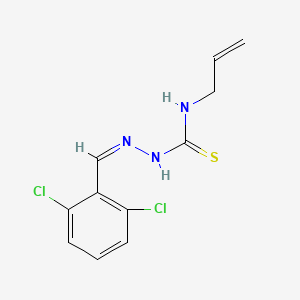 molecular formula C11H11Cl2N3S B7745101 1-[(Z)-(2,6-dichlorophenyl)methylideneamino]-3-prop-2-enylthiourea 