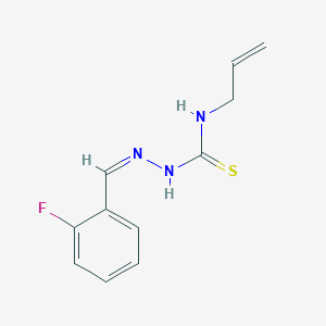 molecular formula C11H12FN3S B7745116 1-[(Z)-(2-fluorophenyl)methylideneamino]-3-prop-2-enylthiourea 
