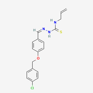 1-[(Z)-[4-[(4-chlorophenyl)methoxy]phenyl]methylideneamino]-3-prop-2-enylthiourea