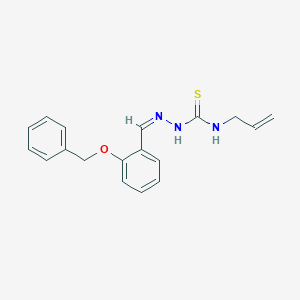 molecular formula C18H19N3OS B7745145 1-[(Z)-(2-phenylmethoxyphenyl)methylideneamino]-3-prop-2-enylthiourea 