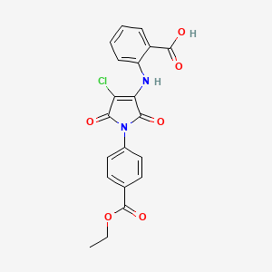 2-({4-chloro-1-[4-(ethoxycarbonyl)phenyl]-2,5-dioxo-2,5-dihydro-1H-pyrrol-3-yl}amino)benzoic acid