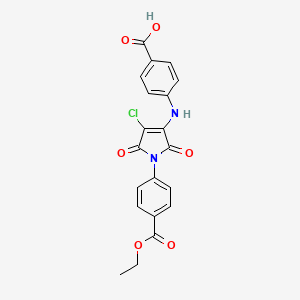 4-({4-chloro-1-[4-(ethoxycarbonyl)phenyl]-2,5-dioxo-2,5-dihydro-1H-pyrrol-3-yl}amino)benzoic acid