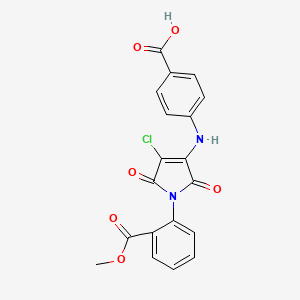 4-[[4-Chloro-1-(2-methoxycarbonylphenyl)-2,5-dioxopyrrol-3-yl]amino]benzoic acid