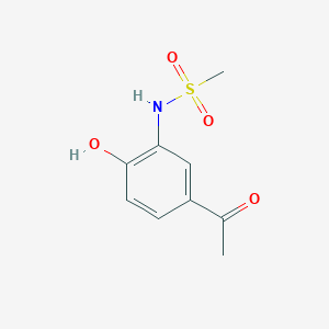 molecular formula C9H11NO4S B077452 N-(5-乙酰基-2-羟基苯基)甲磺酰胺 CAS No. 14347-18-3