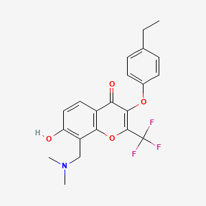 8-[(dimethylamino)methyl]-3-(4-ethylphenoxy)-7-hydroxy-2-(trifluoromethyl)-4H-chromen-4-one