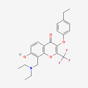 8-[(diethylamino)methyl]-3-(4-ethylphenoxy)-7-hydroxy-2-(trifluoromethyl)-4H-chromen-4-one