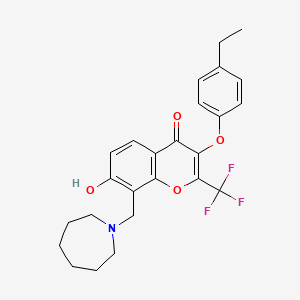 8-(Azepan-1-ylmethyl)-3-(4-ethylphenoxy)-7-hydroxy-2-(trifluoromethyl)chromen-4-one