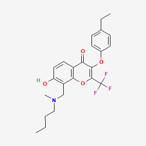 8-{[butyl(methyl)amino]methyl}-3-(4-ethylphenoxy)-7-hydroxy-2-(trifluoromethyl)-4H-chromen-4-one