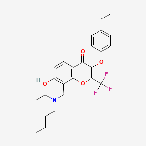 8-{[butyl(ethyl)amino]methyl}-3-(4-ethylphenoxy)-7-hydroxy-2-(trifluoromethyl)-4H-chromen-4-one