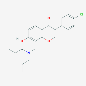 molecular formula C22H24ClNO3 B7745319 3-(4-chlorophenyl)-8-[(dipropylamino)methyl]-7-hydroxy-4H-chromen-4-one 