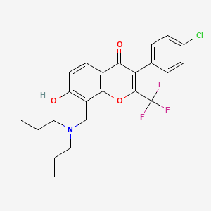 3-(4-chlorophenyl)-8-[(dipropylamino)methyl]-7-hydroxy-2-(trifluoromethyl)-4H-chromen-4-one