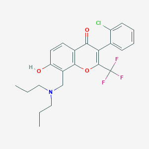 3-(2-chlorophenyl)-8-[(dipropylamino)methyl]-7-hydroxy-2-(trifluoromethyl)-4H-chromen-4-one