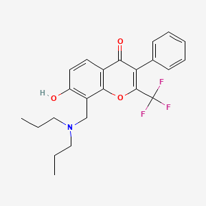 8-[(dipropylamino)methyl]-7-hydroxy-3-phenyl-2-(trifluoromethyl)-4H-chromen-4-one