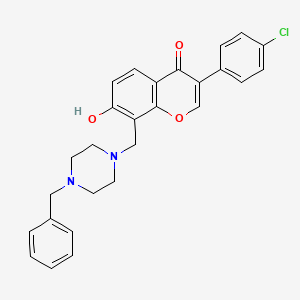 8-[(4-benzylpiperazin-1-yl)methyl]-3-(4-chlorophenyl)-7-hydroxy-4H-chromen-4-one