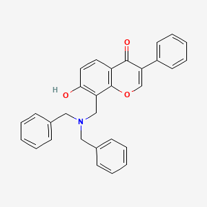 molecular formula C30H25NO3 B7745373 8-[(dibenzylamino)methyl]-7-hydroxy-3-phenyl-4H-chromen-4-one 