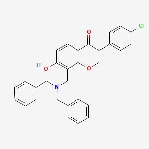 3-(4-chlorophenyl)-8-[(dibenzylamino)methyl]-7-hydroxy-4H-chromen-4-one