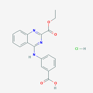 3-[(2-Ethoxycarbonylquinazolin-4-yl)amino]benzoic acid;hydrochloride