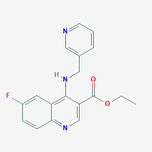 6-Fluoro-4-[(pyridin-3-ylmethyl)-amino]-quinoline-3-carboxylic acid ethyl ester