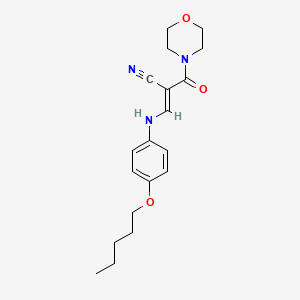 (E)-2-(morpholine-4-carbonyl)-3-(4-pentoxyanilino)prop-2-enenitrile