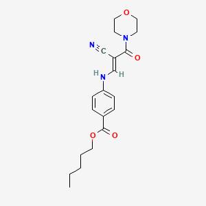 molecular formula C20H25N3O4 B7745496 (E)-pentyl 4-((2-cyano-3-morpholino-3-oxoprop-1-en-1-yl)amino)benzoate 