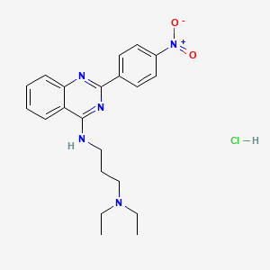 N',N'-diethyl-N-[2-(4-nitrophenyl)quinazolin-4-yl]propane-1,3-diamine;hydrochloride