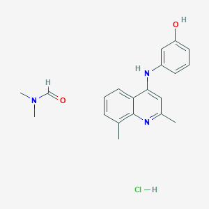 N,N-dimethylformamide;3-[(2,8-dimethylquinolin-4-yl)amino]phenol;hydrochloride