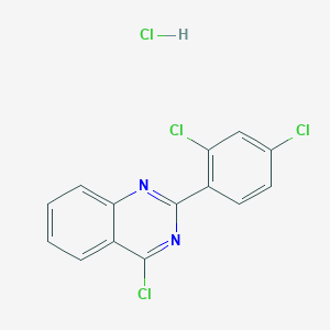 molecular formula C14H8Cl4N2 B7745550 4-chloro-2-(2,4-dichlorophenyl)quinazoline Hydrochloride 