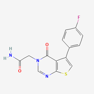 2-[5-(4-fluorophenyl)-4-oxothieno[2,3-d]pyrimidin-3(4H)-yl]acetamide