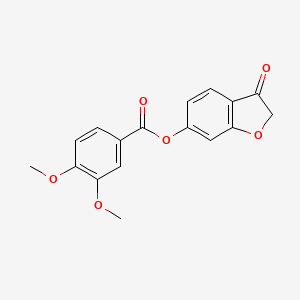 3-Oxo-2,3-dihydro-1-benzofuran-6-yl 3,4-dimethoxybenzoate