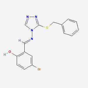 2-[(E)-(3-benzylsulfanyl-1,2,4-triazol-4-yl)iminomethyl]-4-bromophenol