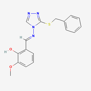 2-[(E)-(3-benzylsulfanyl-1,2,4-triazol-4-yl)iminomethyl]-6-methoxyphenol