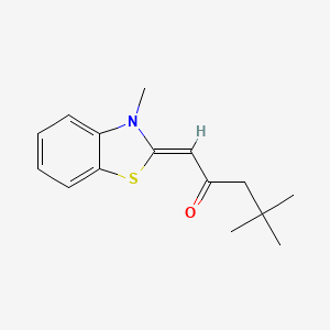 (1Z)-4,4-dimethyl-1-(3-methyl-1,3-benzothiazol-2(3H)-ylidene)pentan-2-one