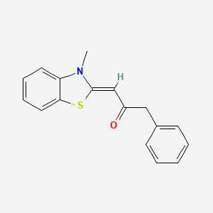 molecular formula C17H15NOS B7745593 (Z)-1-(3-methylbenzo[d]thiazol-2(3H)-ylidene)-3-phenylpropan-2-one 