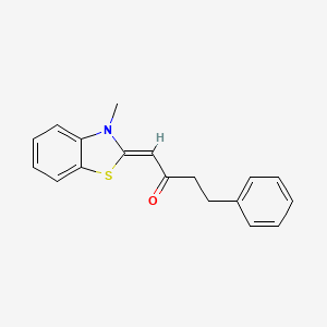 molecular formula C18H17NOS B7745594 (1Z)-1-(3-methyl-1,3-benzothiazol-2-ylidene)-4-phenylbutan-2-one 