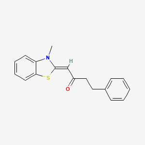 (1Z)-1-(3-methyl-1,3-benzothiazol-2-ylidene)-4-phenylbutan-2-one