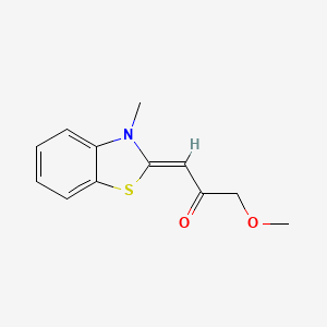 molecular formula C12H13NO2S B7745601 1-methoxy-3-(3-methyl-1,3-benzothiazol-2(3H)-ylidene)acetone 
