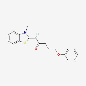 molecular formula C19H19NO2S B7745602 (Z)-1-(3-methylbenzo[d]thiazol-2(3H)-ylidene)-5-phenoxypentan-2-one 