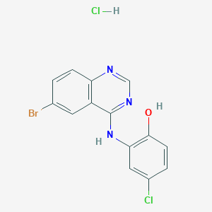 2-[(6-Bromoquinazolin-4-yl)amino]-4-chlorophenol;hydrochloride