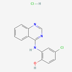 molecular formula C14H11Cl2N3O B7745630 4-Chloro-2-(4-quinazolinylamino)phenol hydrochloride 