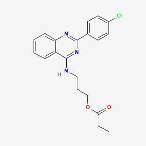 3-{[2-(4-Chlorophenyl)quinazolin-4-yl]amino}propyl propionate