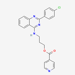 3-((2-(4-Chlorophenyl)quinazolin-4-yl)amino)propyl isonicotinate
