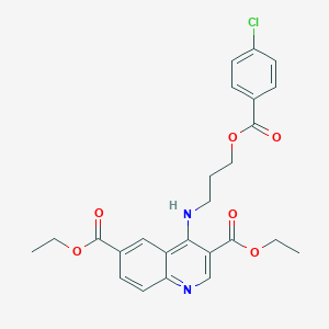 Diethyl 4-({3-[(4-chlorobenzoyl)oxy]propyl}amino)quinoline-3,6-dicarboxylate