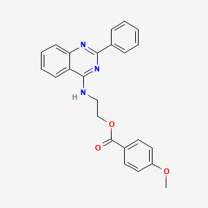 molecular formula C24H21N3O3 B7745719 2-[(2-Phenyl-4-quinazolinyl)amino]ethyl 4-methoxybenzoate 