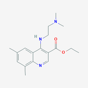 molecular formula C18H25N3O2 B7745760 Ethyl 4-{[2-(dimethylamino)ethyl]amino}-6,8-dimethylquinoline-3-carboxylate 