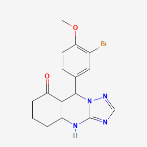 9-(3-bromo-4-methoxyphenyl)-5,6,7,9-tetrahydro[1,2,4]triazolo[5,1-b]quinazolin-8(4H)-one