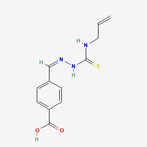 molecular formula C12H13N3O2S B7745863 4-[(Z)-(prop-2-enylcarbamothioylhydrazinylidene)methyl]benzoic acid 
