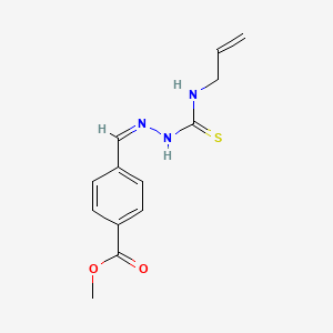 molecular formula C13H15N3O2S B7745867 (1Z,N'Z)-N-allyl-N'-(4-(methoxycarbonyl)benzylidene)carbamohydrazonothioic acid 